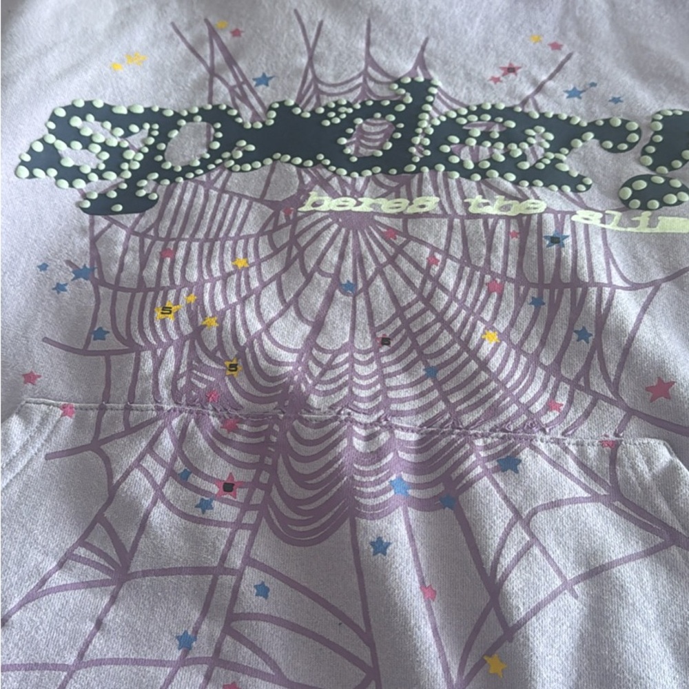 Spider Graphic Hoodie - Light Gray